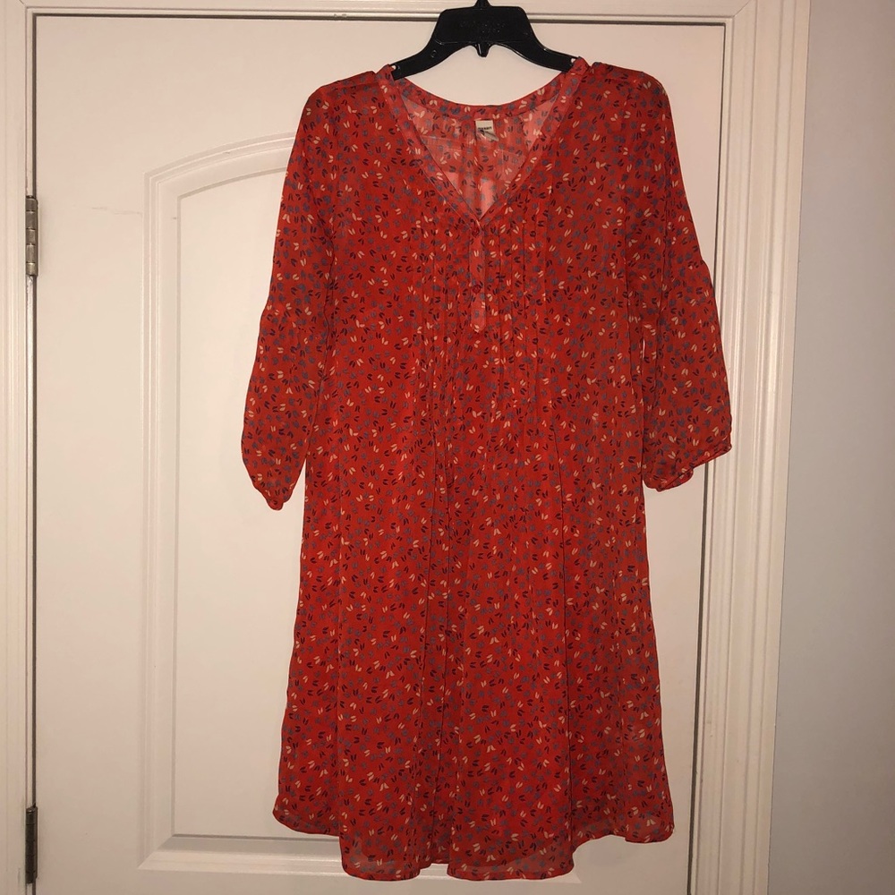 Old Navy red floral dress